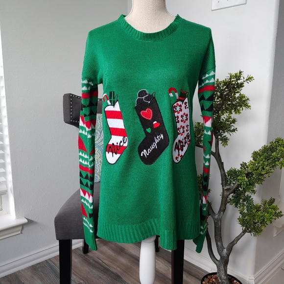 Planet Gold Christmas Sweater - Picture 2 of 11
